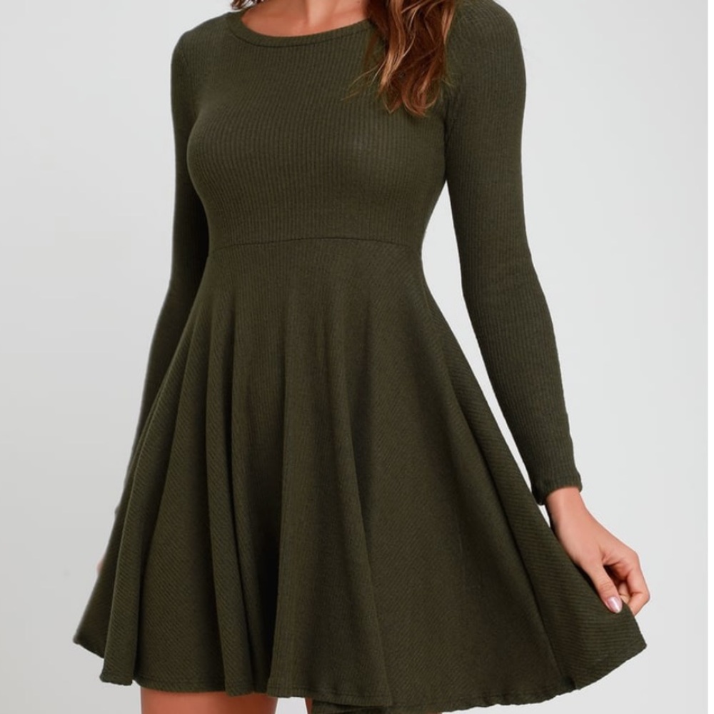 Lulus Fit and Flare knit dress